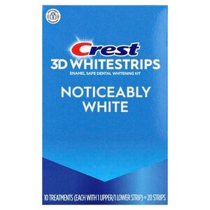 Crest, 3D Whitestrips, Enamel Safe Dental Whitening Kit, Noticeably White